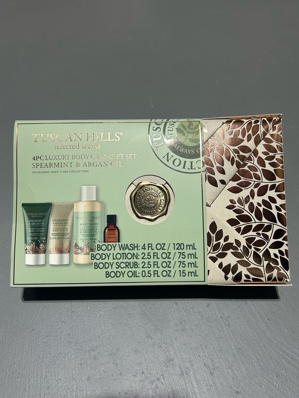 (NEW) Tuscan Hills 4-Piece Luxury Body Care Gift Set